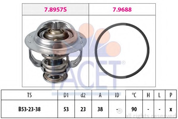 FACET 7.8957 Thermostat, coolant